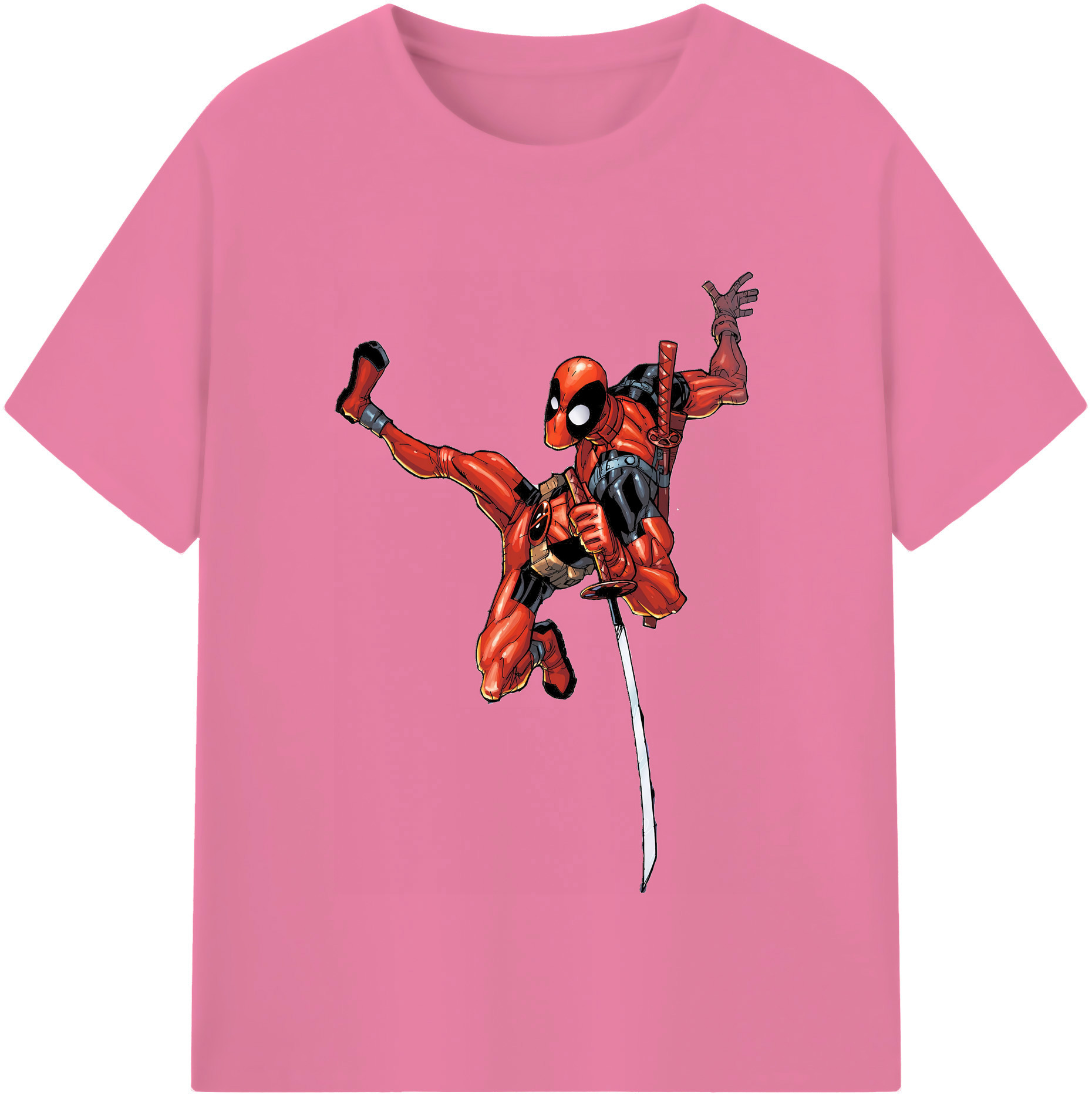 （画像用） Deadpool デッドプール 綿100％半袖Tシャツ（フロントプリント）